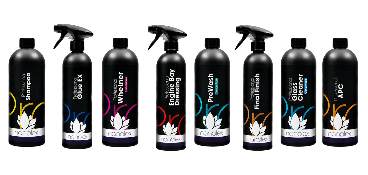 Nanolex Außenreinigungs Set – Komplettset für Autowäsche, Lack-, Felgen- & Glasreinigung