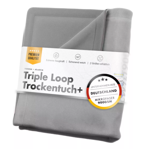 Triple Loop Towel 900GSM Grau Trockentuch 40x40cm