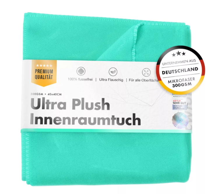 Interior Ultra Plush Towel 300GSM Türkis Innenraumtuch 40x40cm