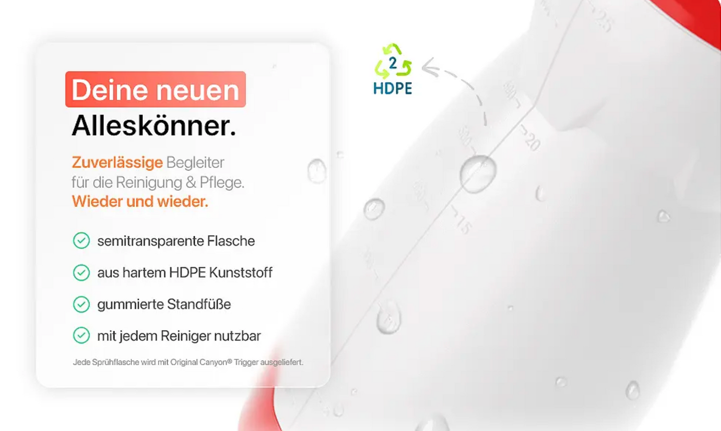 chemicalworkz Sprühflasche Rot mit Premium Trigger 750ml