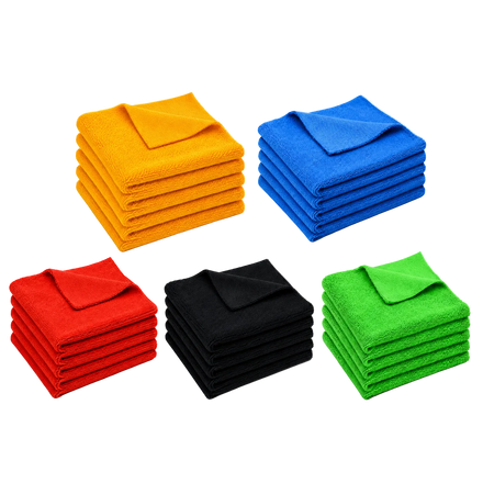 HELDY 25x Set Buffing Towel 400gsm 40x40 cm – Premium Mikrofasertuch Alle Farben
