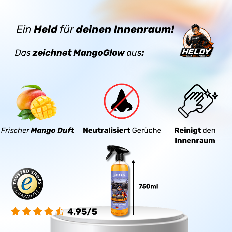 HELDY Mangoglow Innenraumreiniger + Geruchsneutralisierer 750ml