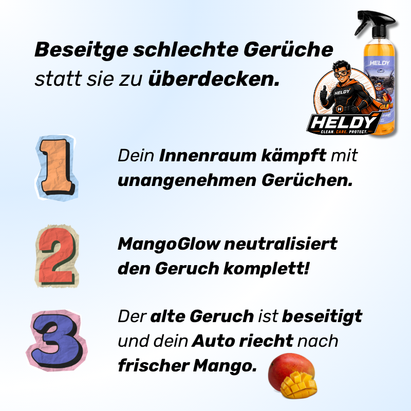 HELDY Mangoglow Innenraumreiniger + Geruchsneutralisierer 750ml