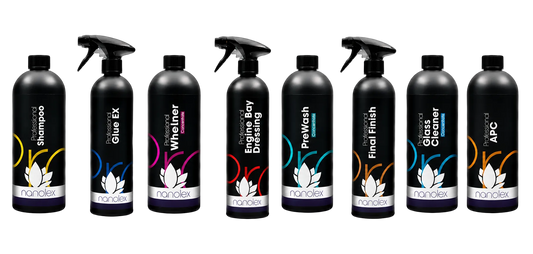 Nanolex Außenreinigungs Set – Komplettset für Autowäsche, Lack-, Felgen- & Glasreinigung
