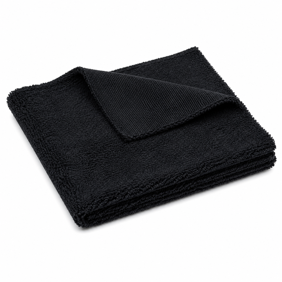 HELDY Buffing Towel 400gsm 40x40 cm – Premium Mikrofasertuch Schwarz