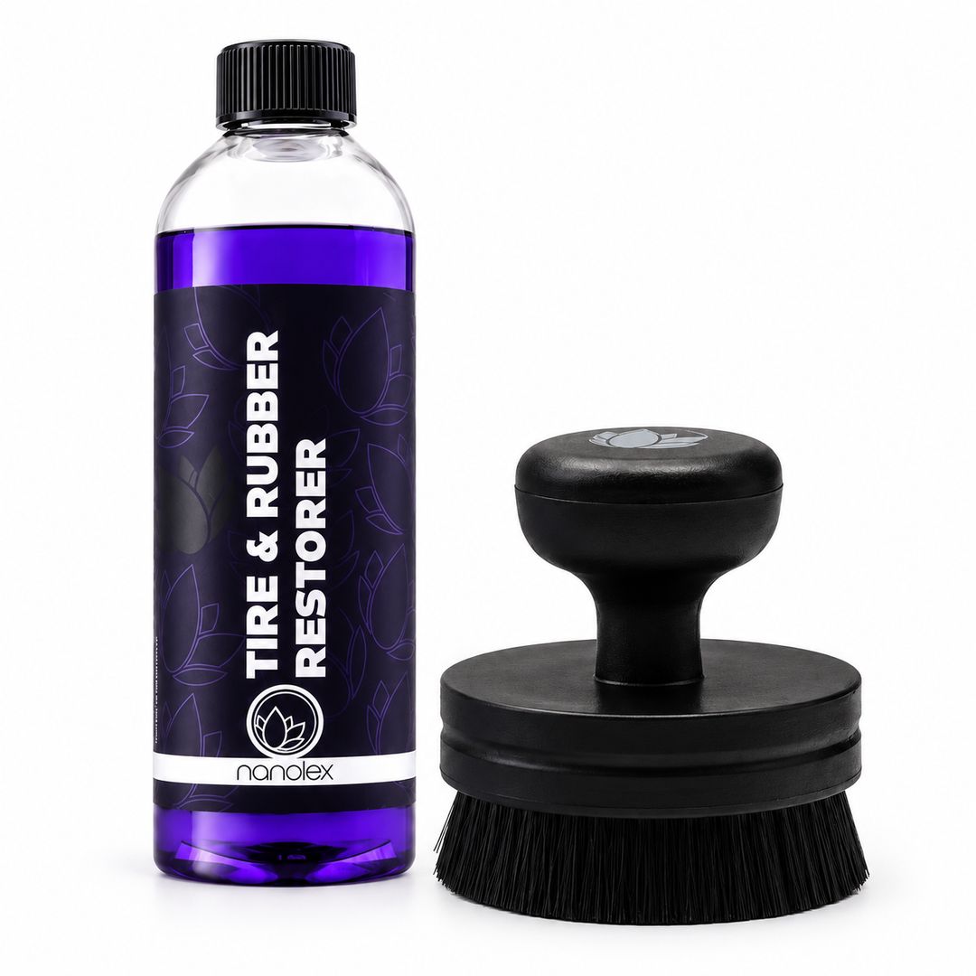 Nanolex Reifenpflege Set – Tire & Rubber Restorer + Reifenapplikator