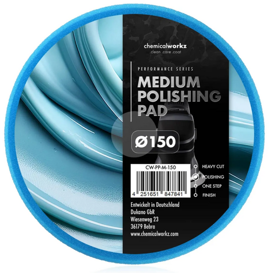 Medium Polishing Performance Pad 150mm blau