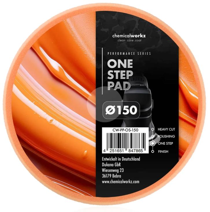 One Step Performance Pad 150mm orange