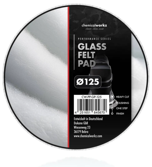 chemicalworkz Glass Felt Perfomance Pad 125mm