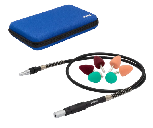 APS HEX-Polisher KIT - Flexible Welle Kit für Flex PXE80 - KIT 8tlg.