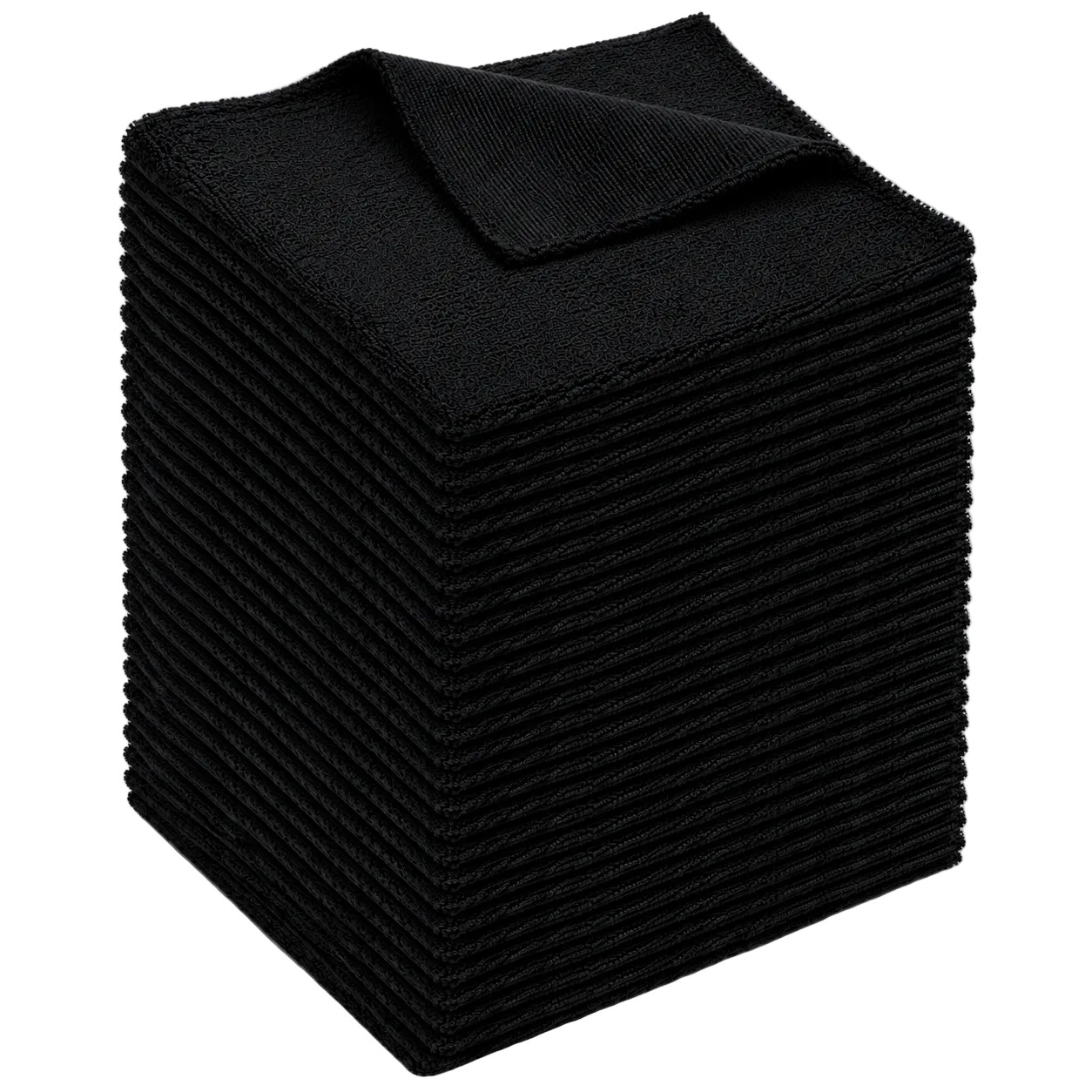 HELDY 30x Set Buffing Towel 400gsm 40x40 cm – Premium Mikrofasertuch Schwarz