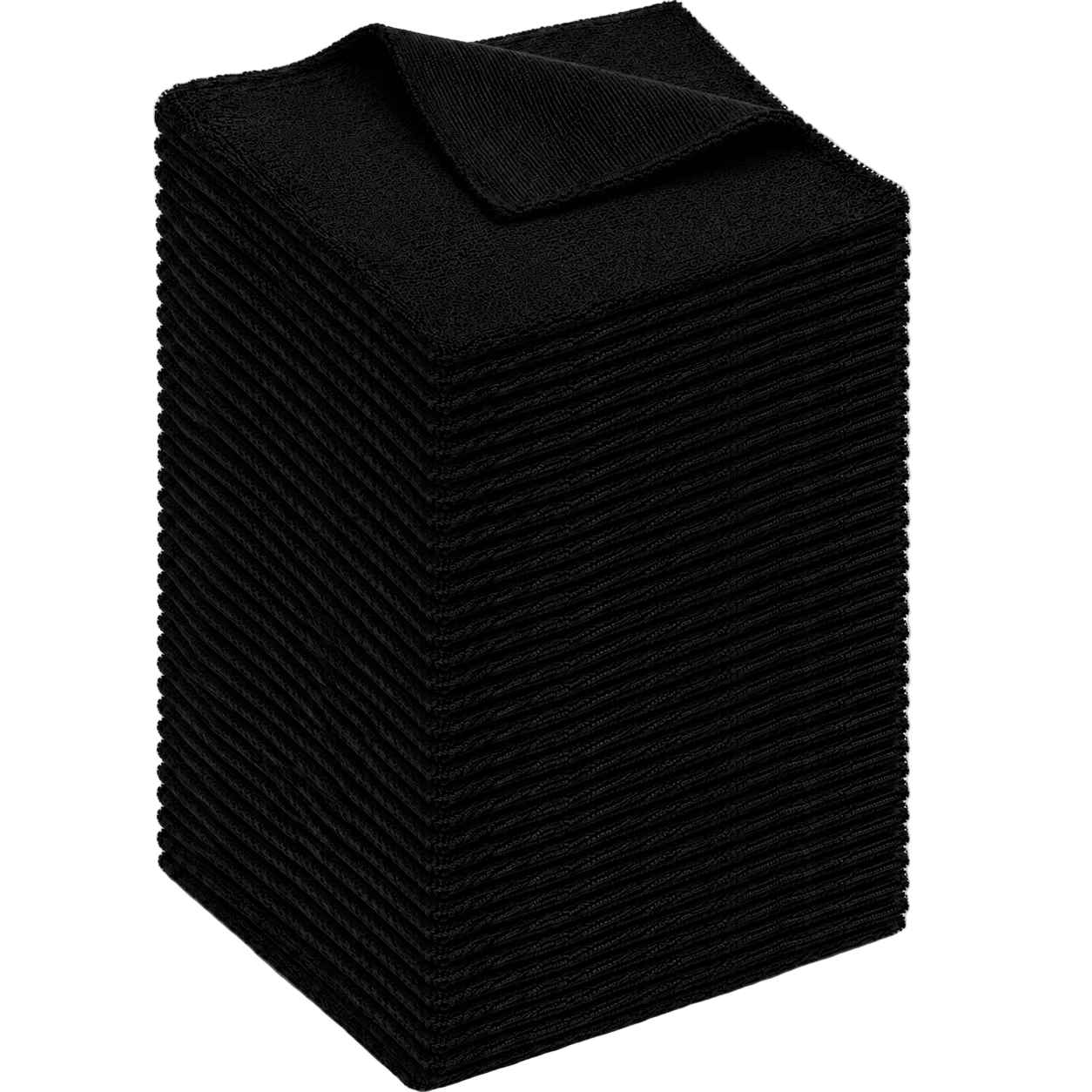 HELDY 50x Set Buffing Towel 400gsm 40x40 cm – Premium Mikrofasertuch Schwarz
