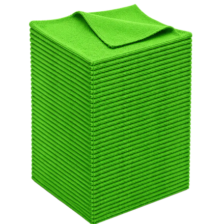 HELDY 50x Set Buffing Towel 400gsm 40x40 cm – Premium Mikrofasertuch Grün