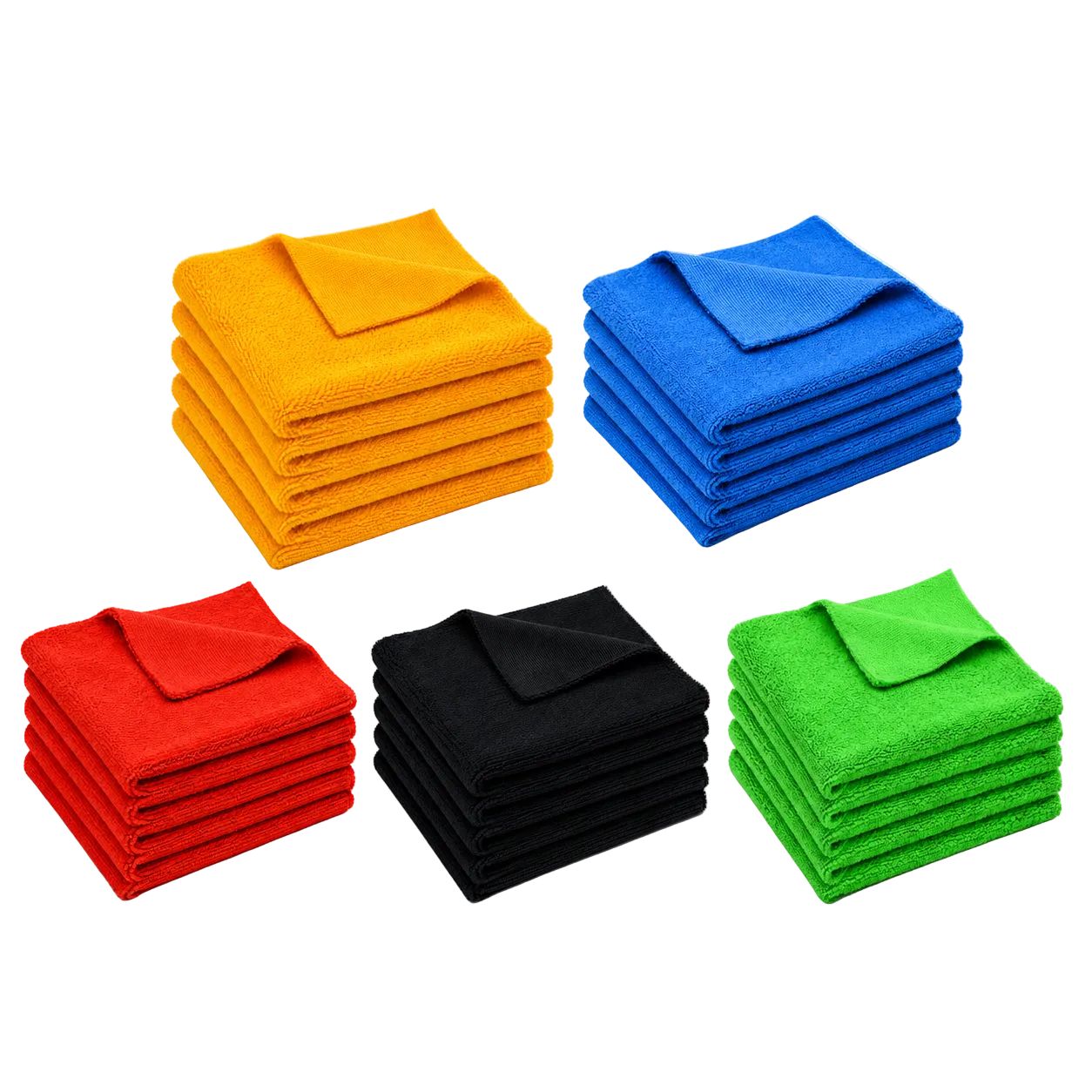 HELDY 25x Set Buffing Towel 400gsm 40x40 cm – Premium Mikrofasertuch Alle Farben
