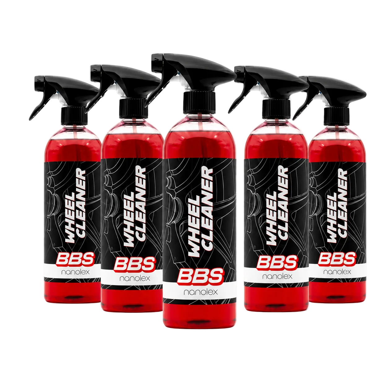 BBS X Nanolex Wheel Cleaner 750ml 5er Set