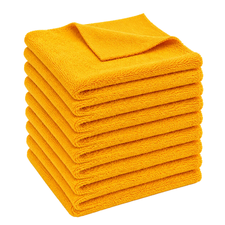 HELDY 10x Set Buffing Towel 400gsm 40x40 cm – Premium Mikrofasertuch Gelb