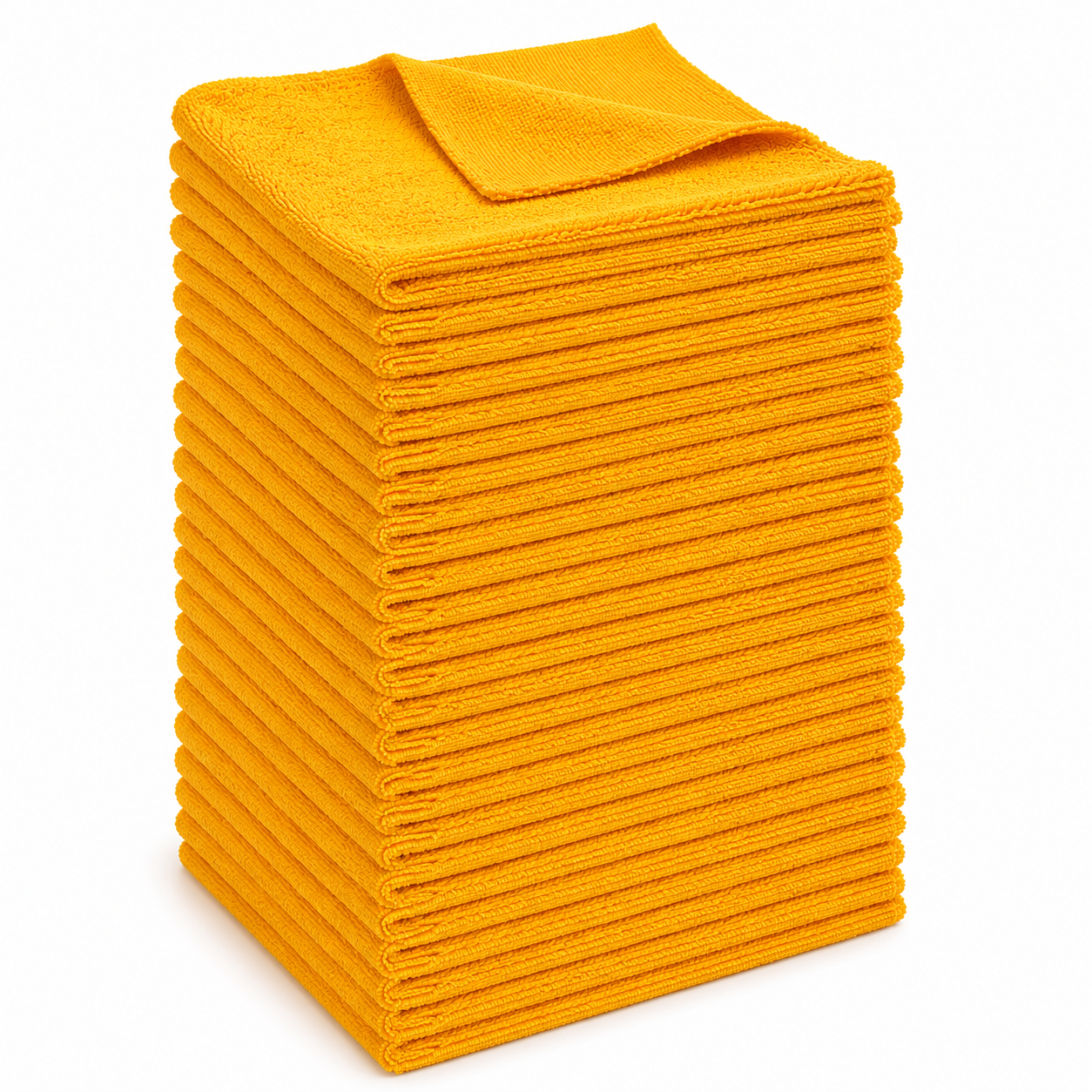 HELDY 30x Set Buffing Towel 400gsm 40x40 cm – Premium Mikrofasertuch Gelb