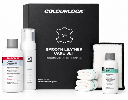 COLOURLOCK Smooth Leather Care Set Glattleder Pflegeset mild für Glattleder ab dem dritten Jahr