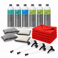 Koch Chemie Innenraum Set Plus – 6 Profi-Reiniger + 5 Mikrofasertücher + 4 Scrub-Pads + Sprühköpfe