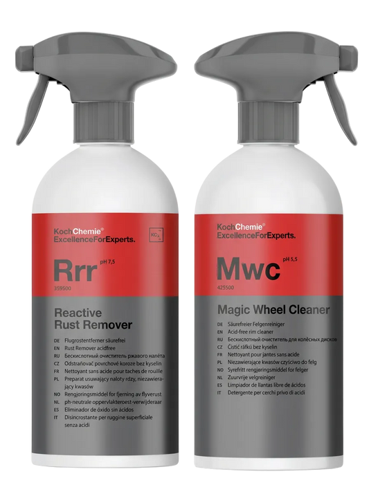 Koch Chemie Felgenreiniger & Flugrostentferner Set – Magic Wheel Cleaner + Reactive Rust Remover